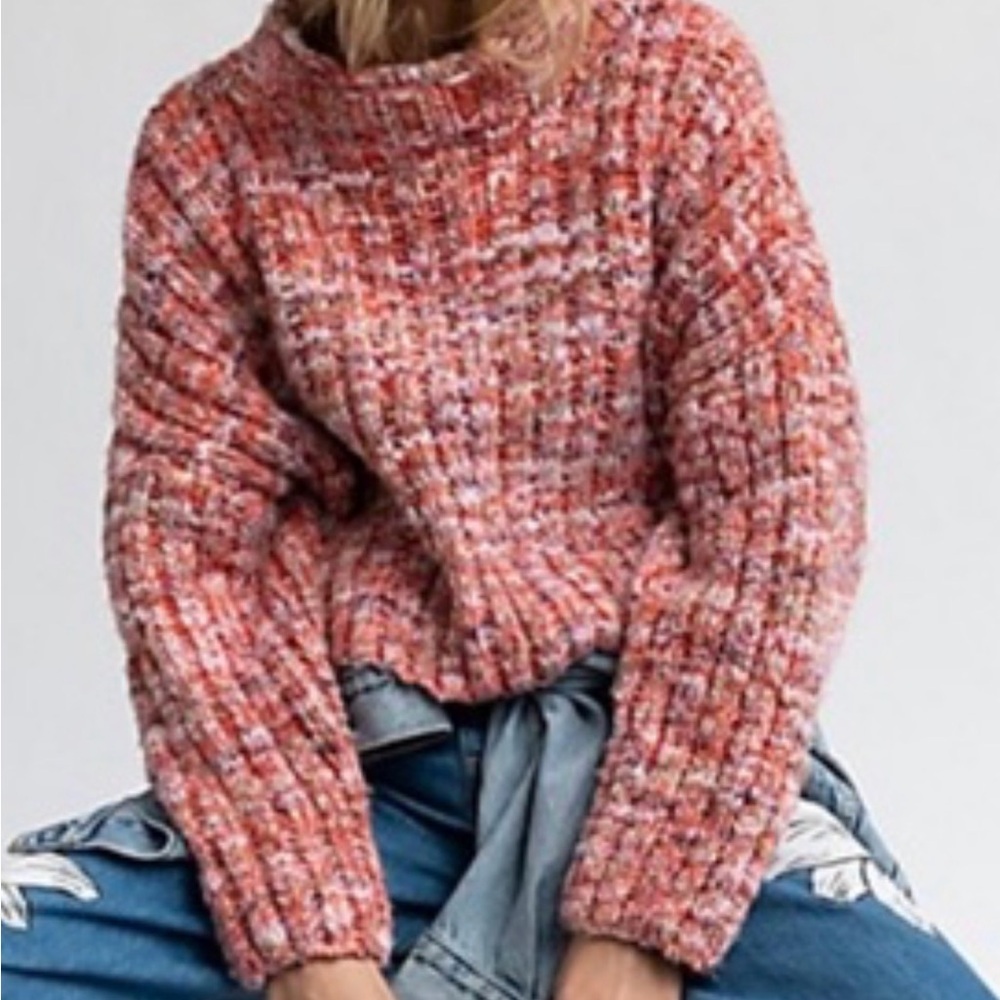 Free People Confetti Pullover Cropped Sweater